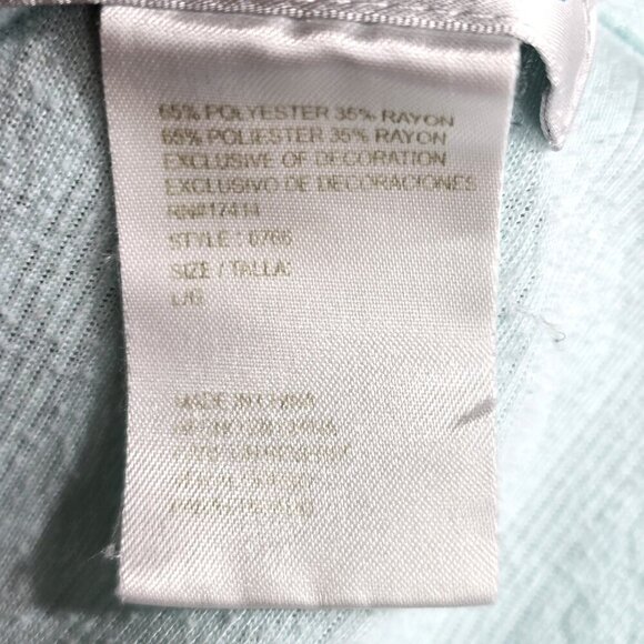 Vintage Collette by Miss Elaine Aqua Teal Gown Towel Blue Embroidered  Nightgown - Picture 8 of 8